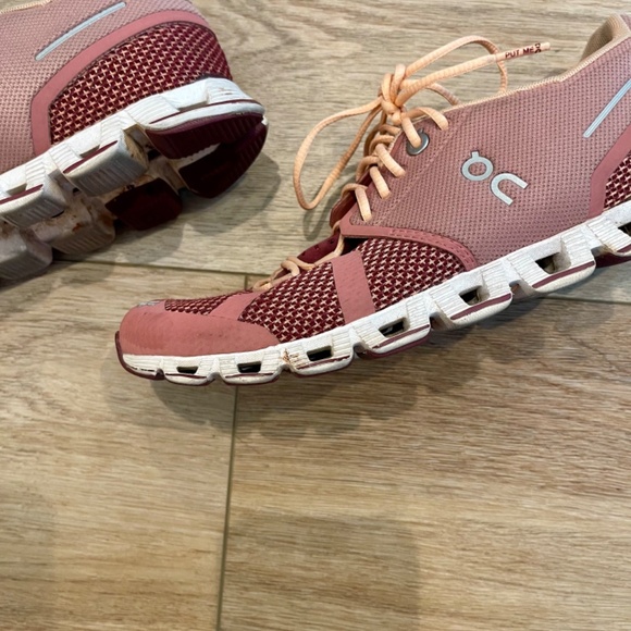Women's On Cloud 2.0 Swiss Engineering Dust Rose/Peach Running Shoes Size 7 - Picture 6 of 12